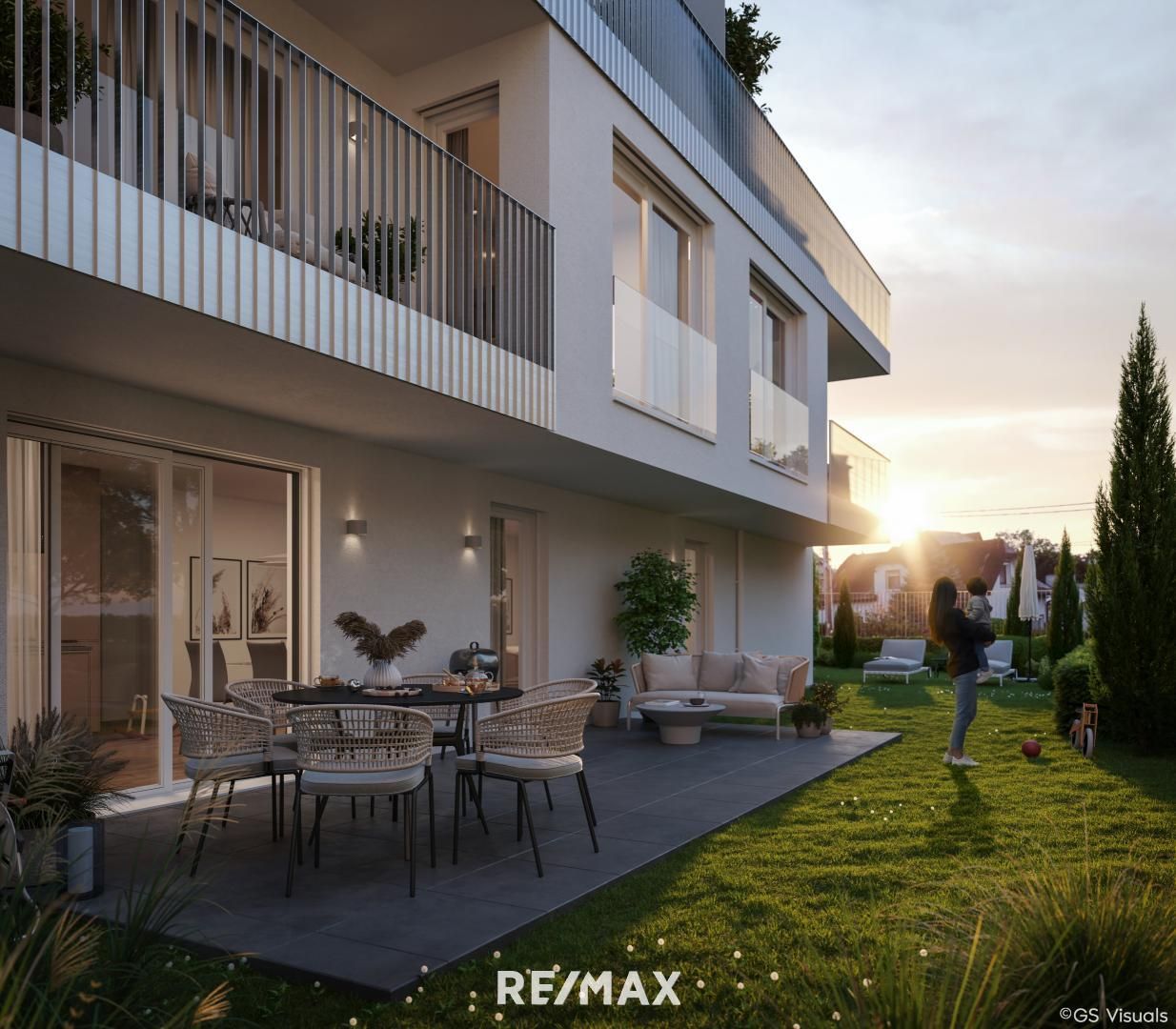 Perfekte Residenz mit großem Garten und Sonnenterrasse an der Alten Donau