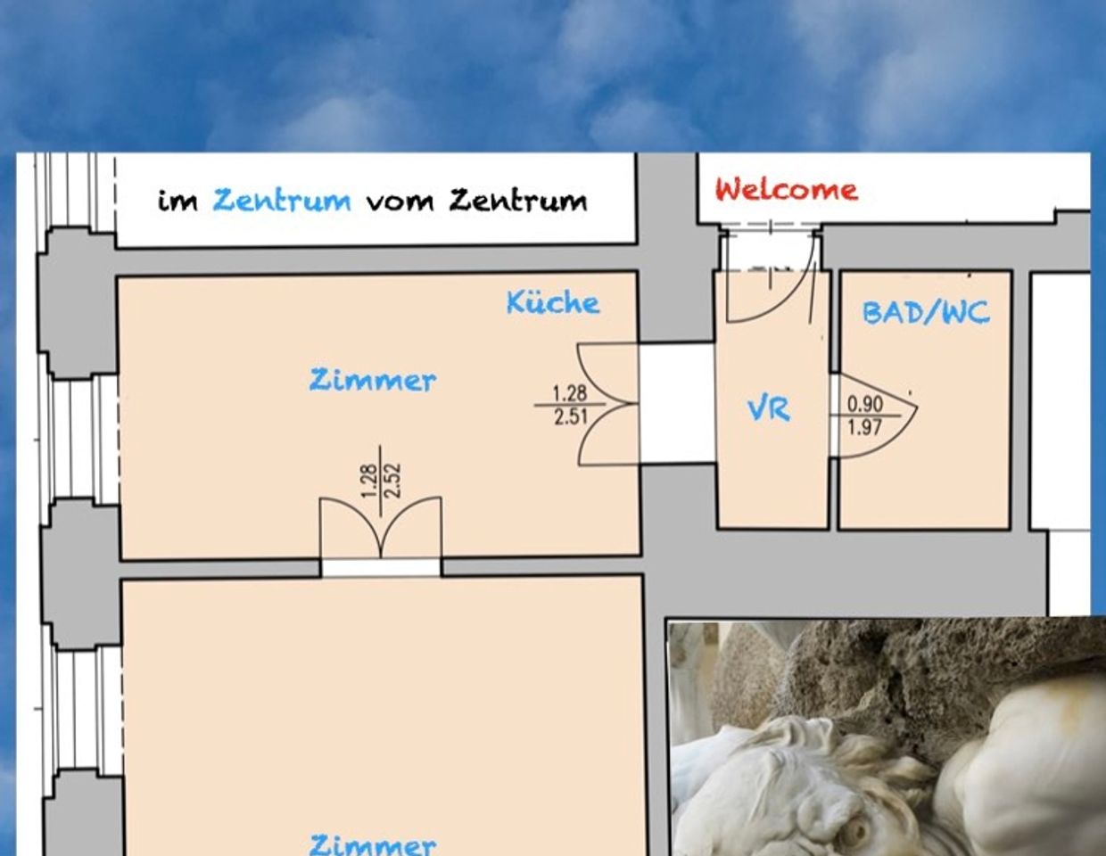 Traumlage im Zentrum vom Zentrum. 2 ZimmerWohnung - provisionsfrei.