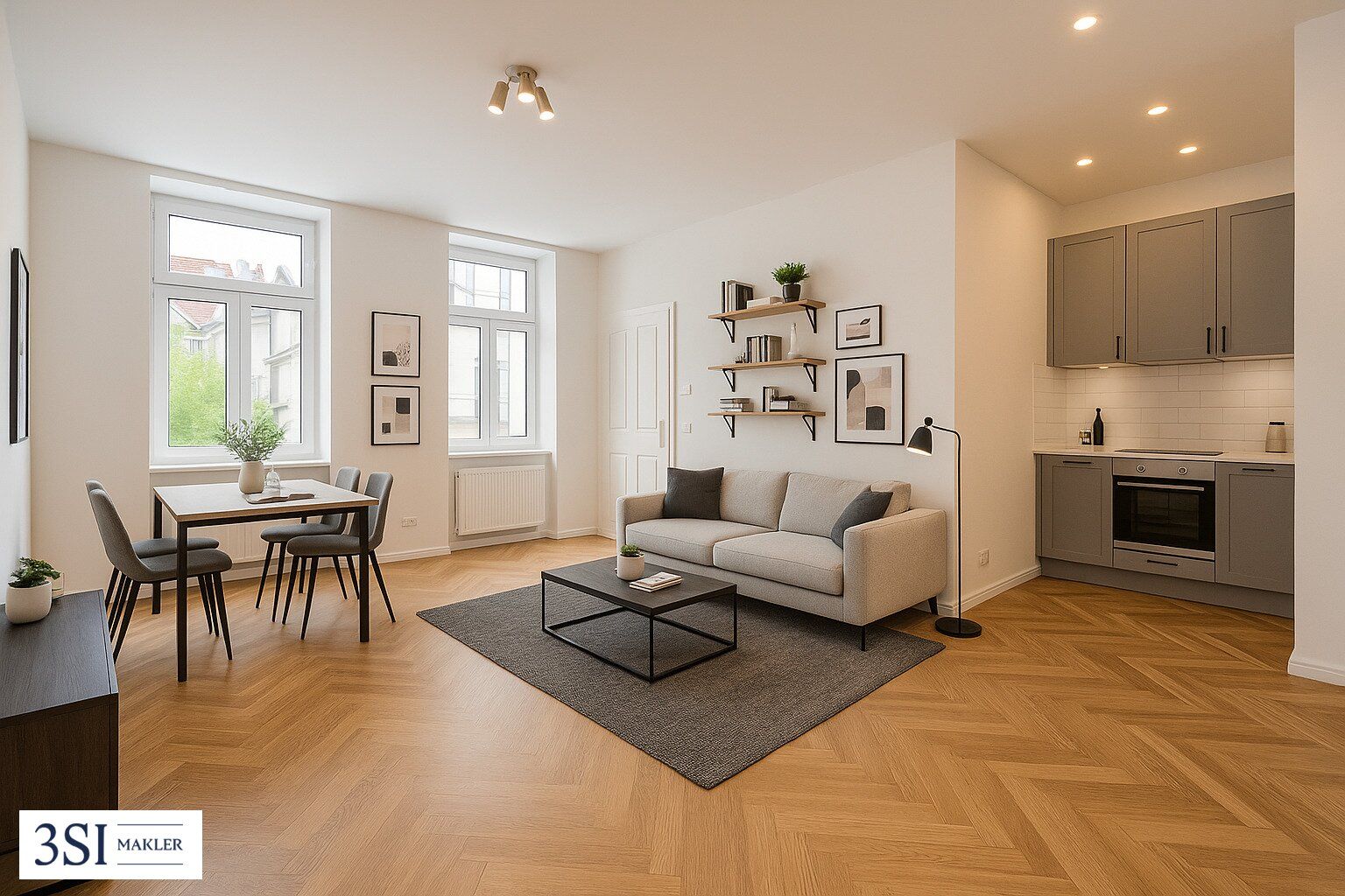 Erstbezug in Hofruhelage - hochwertig sanierter Altbau beim Laubepark