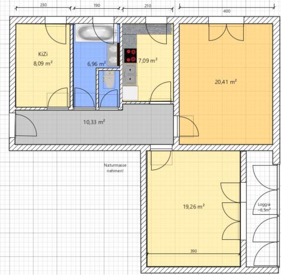 Großzügige 3-Zimmer-Wohnung mit verglaster Loggia in zentraler Lage von Grieskirchen