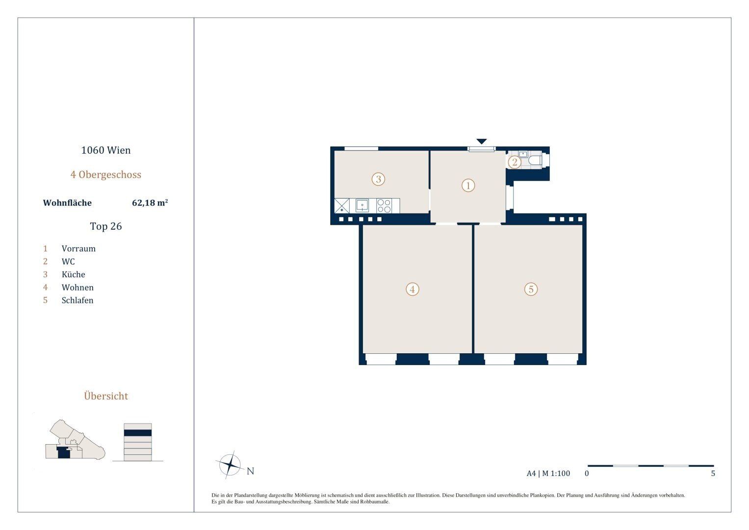 Unbefristet vermietete 2-Zimmer Wohnung, Nähe Westbahnhof - Ansicht 3