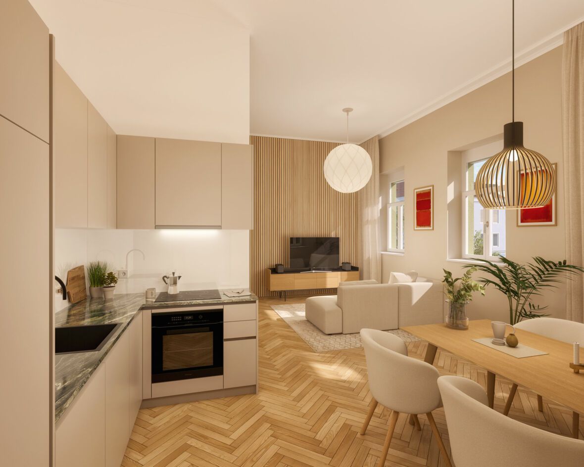 1-bed apartment, 49 m²