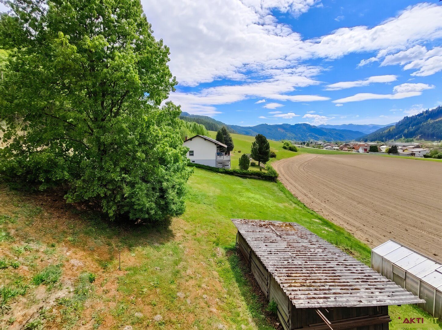 Sonniges Baugrundstück mit rund 1.200 m² und Bergblick im Liesingtal. - Ansicht 5