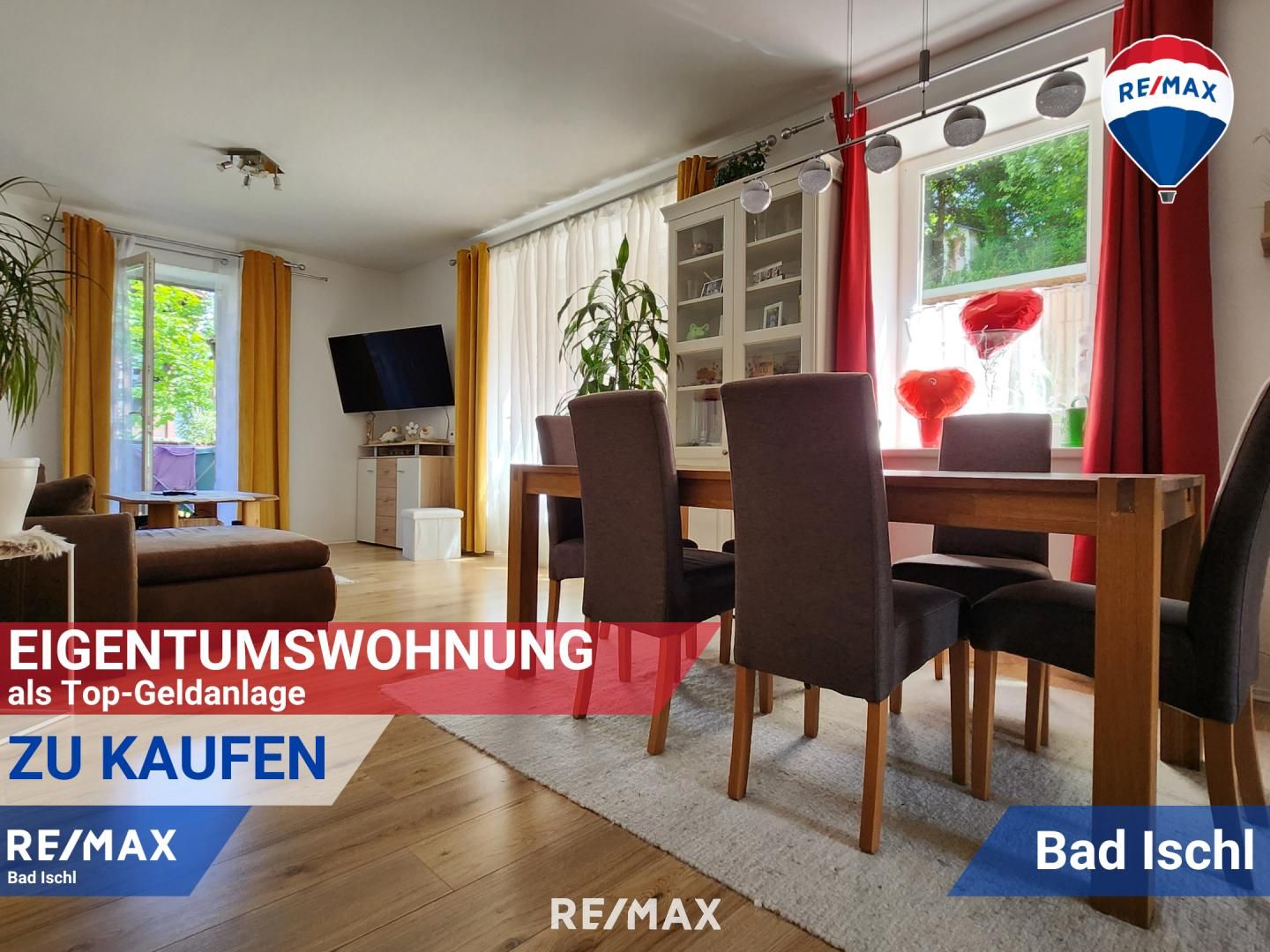 Schöne Vorsorgewohnung in Bad Ischl: Vermietete 2-Zimmerwohnung mit Balkonterrasse & Carport