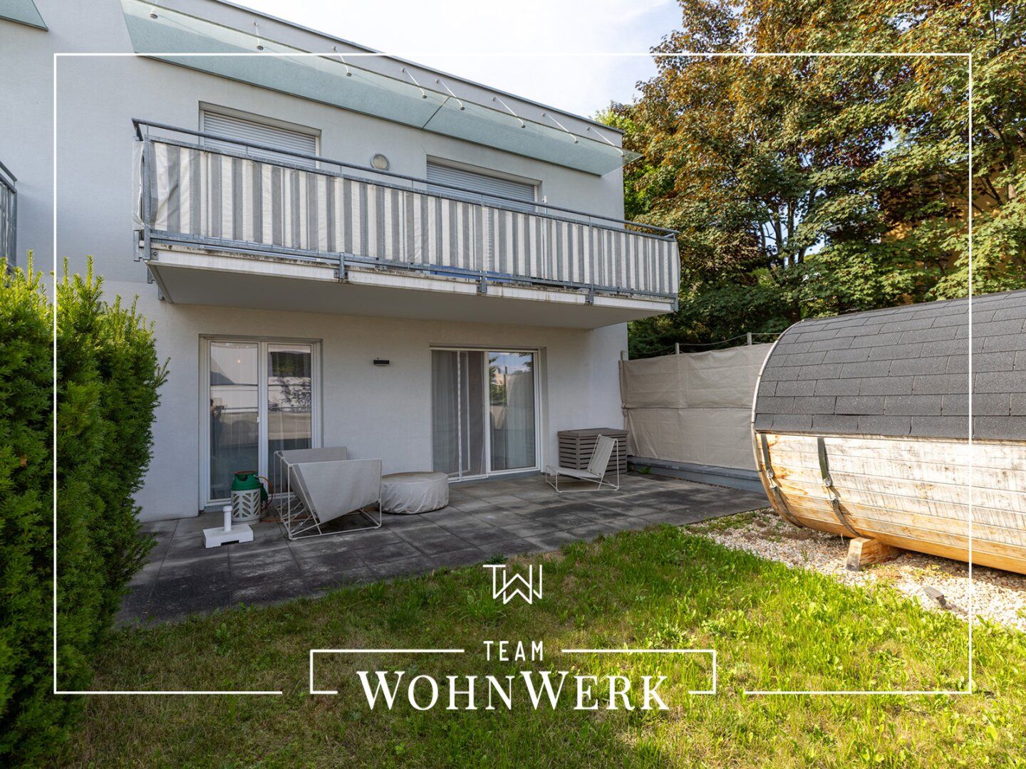 Wohnungspaket mit Stil - Zwei nebeneinanderliegende 2-Zimmer-Wohnungen mit Garten, Sauna & Whirlpool