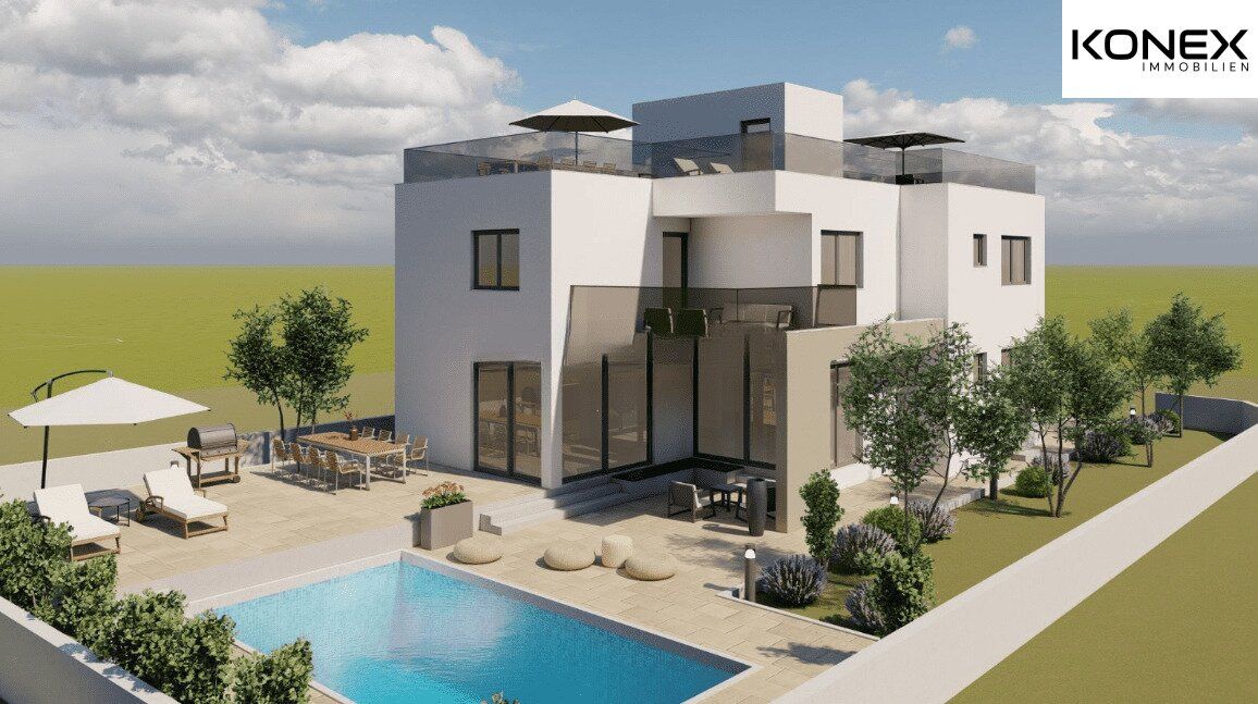 HRV - Exklusive Villa mit im Bau befindlichem Swimmingpool in Poljica Brig, nahe Zadar, zum Verkauf!