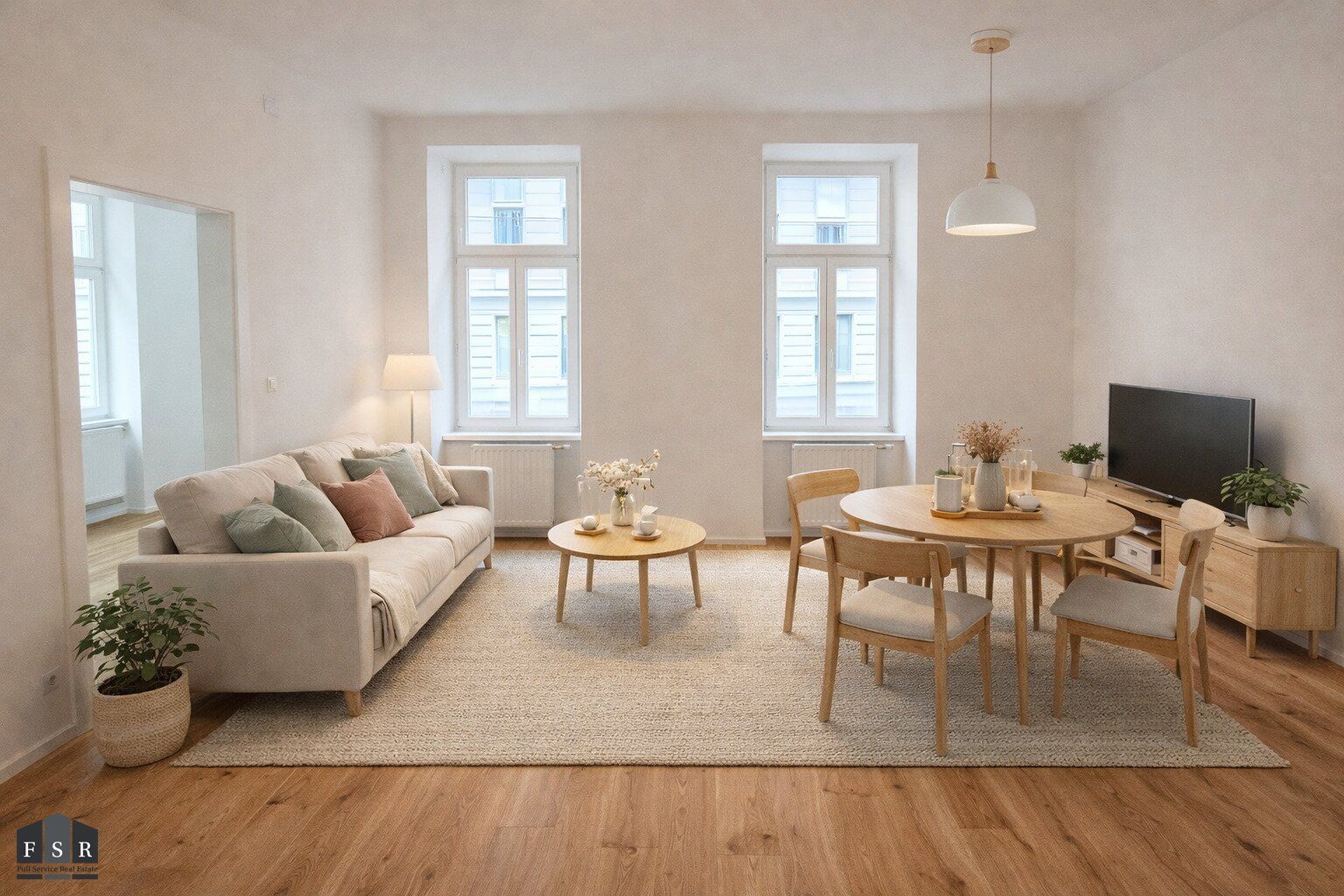Sanierte, helle 3-Zimmer-Wohnung mit wunderschönem Eckzimmer nähe Siebenbrunnenplatz - perfekter Grundriss - Ansicht 3