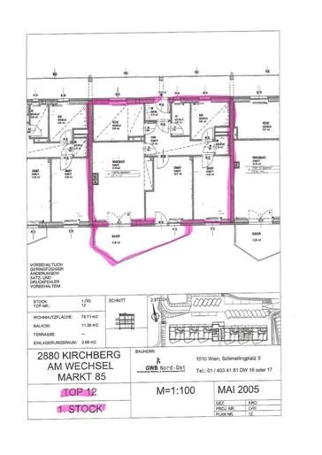 Wohnung – Kirchberg am Wechsel, Katastralgemeinde Kirchberg am Wechsel - Ansicht 3