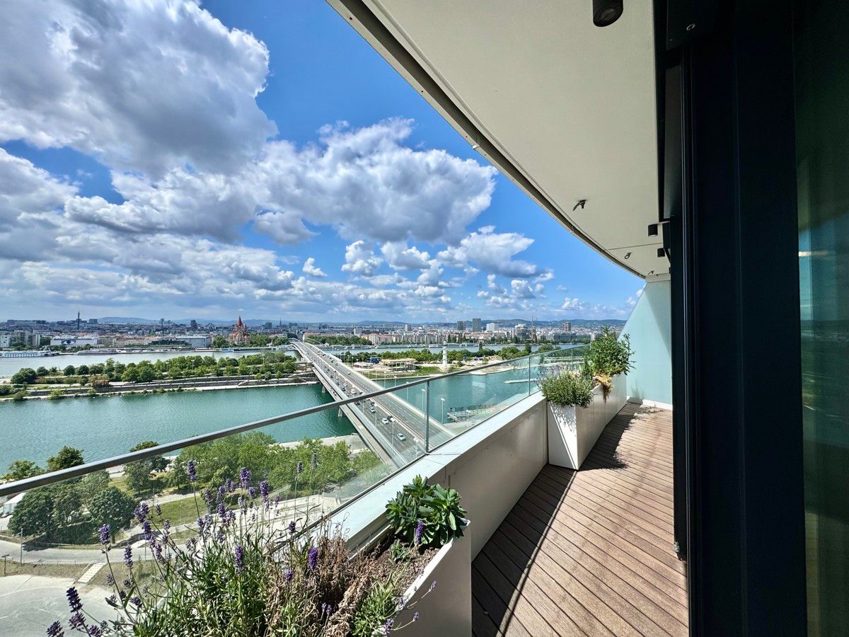 NEU! Doorman, Gym, Pool, div. Lounges UND den schönsten Ausblick auf Stephansdom, Prater & Neue Donau