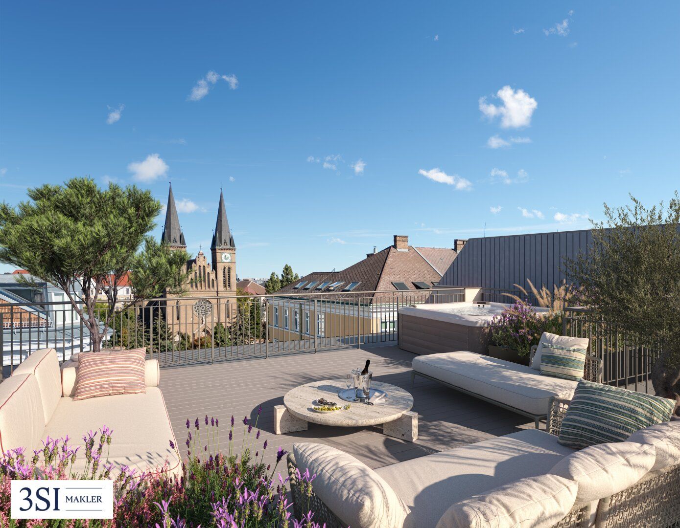 The Anthony: Penthouse mit Terrasse & Dachterrasse - Ihr Traum vom luxuriösen Leben über den Dächern der Stadt