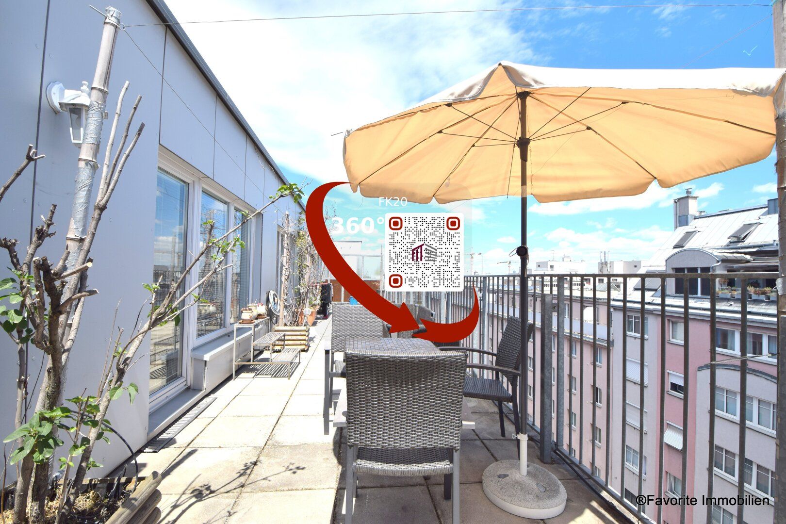 Terrassenwohnung mit Zugang aus allen 4 Zimmern - modern & hochliegend zentral & top Lage!