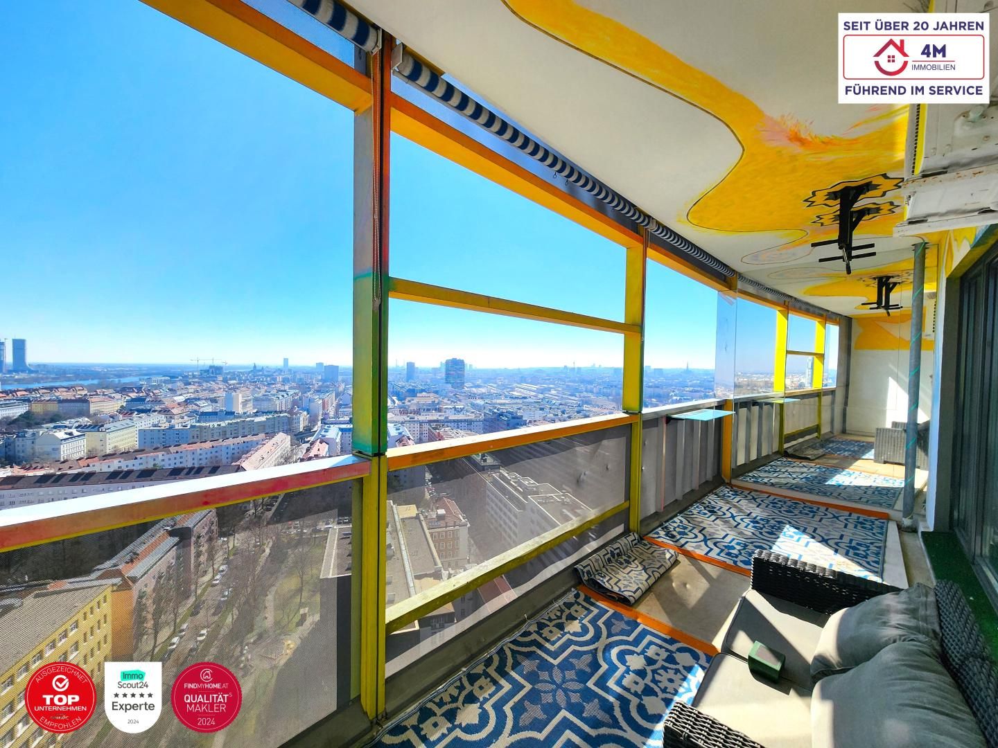 Reserviert! GIGANTISCHER AUSBLICK!! Wohnen im 22. Stock!!! 2-Zimmer-Wohnung mit großer Loggia