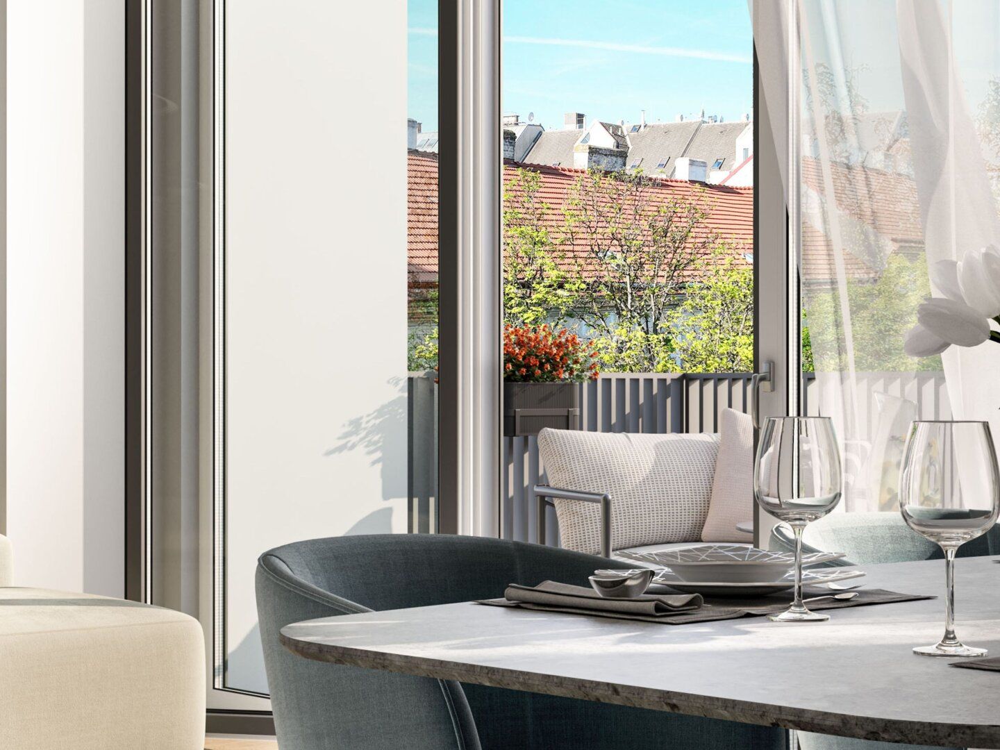 THE ARIK - Urbaner Dachgeschoss Wohntraum mit Panorama - 4 Zimmer zur Parkseite - Mehr