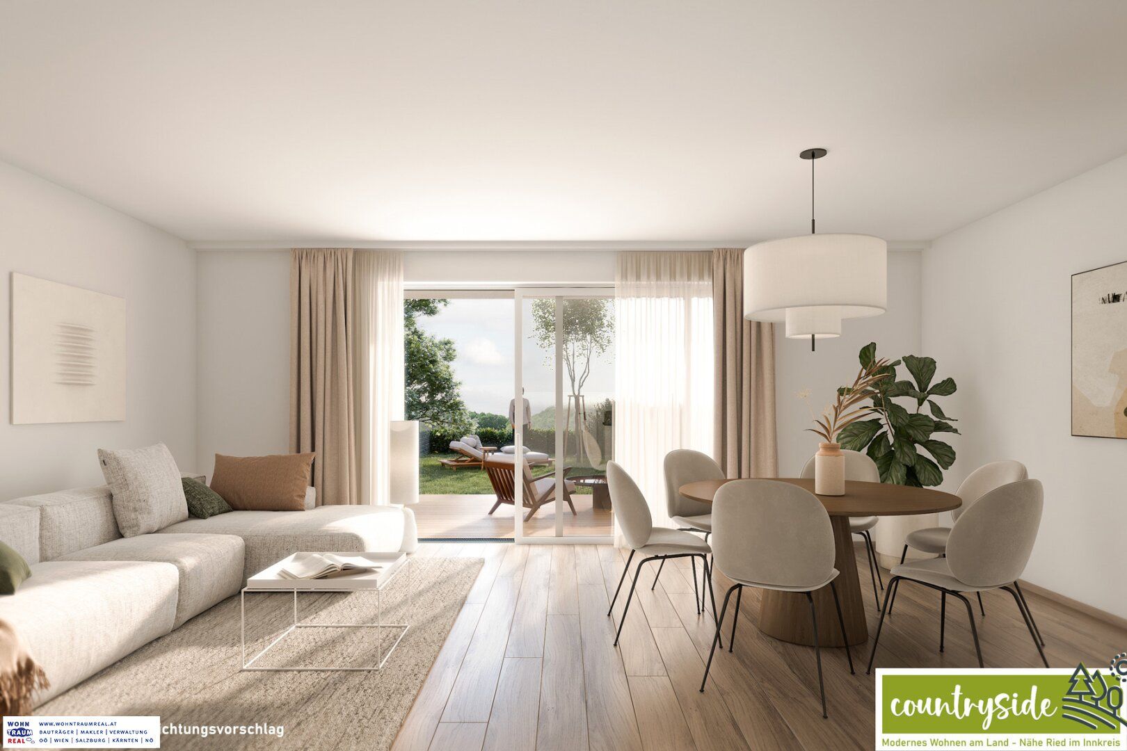 Pram bei Ried/I - Attraktive 3-Zimmer-Wohnungen (Top 1 + 2) mit Eigengarten und Carport - NEUBAU