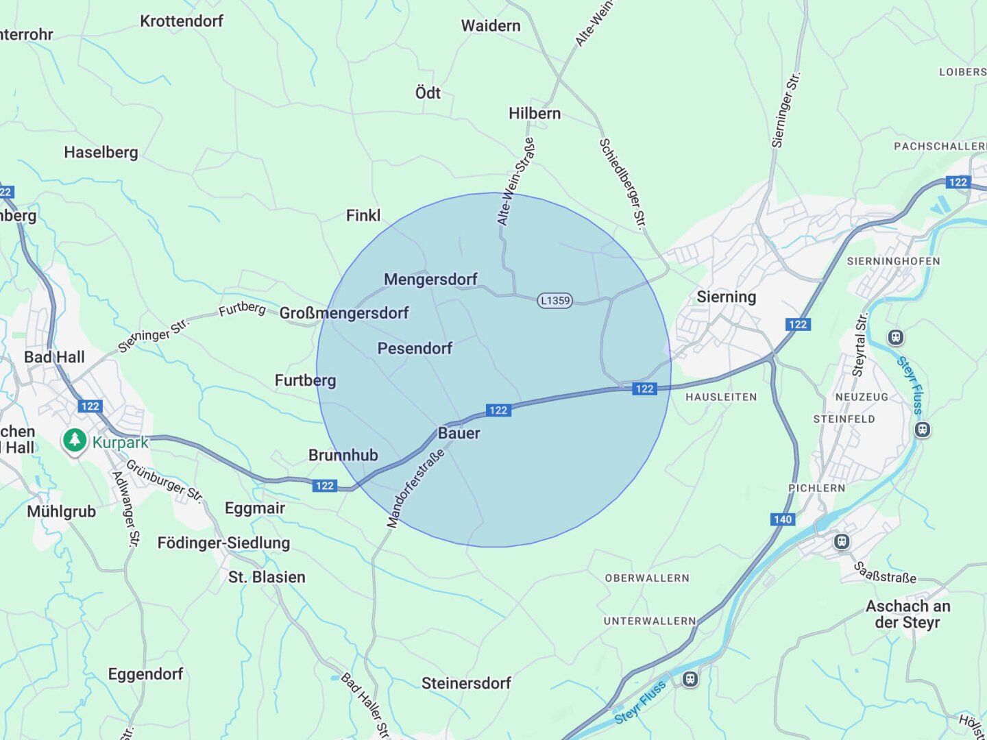 Betriebsbaugrund in attraktiver Lage zwischen Bad Hall und Sierning - Mehr