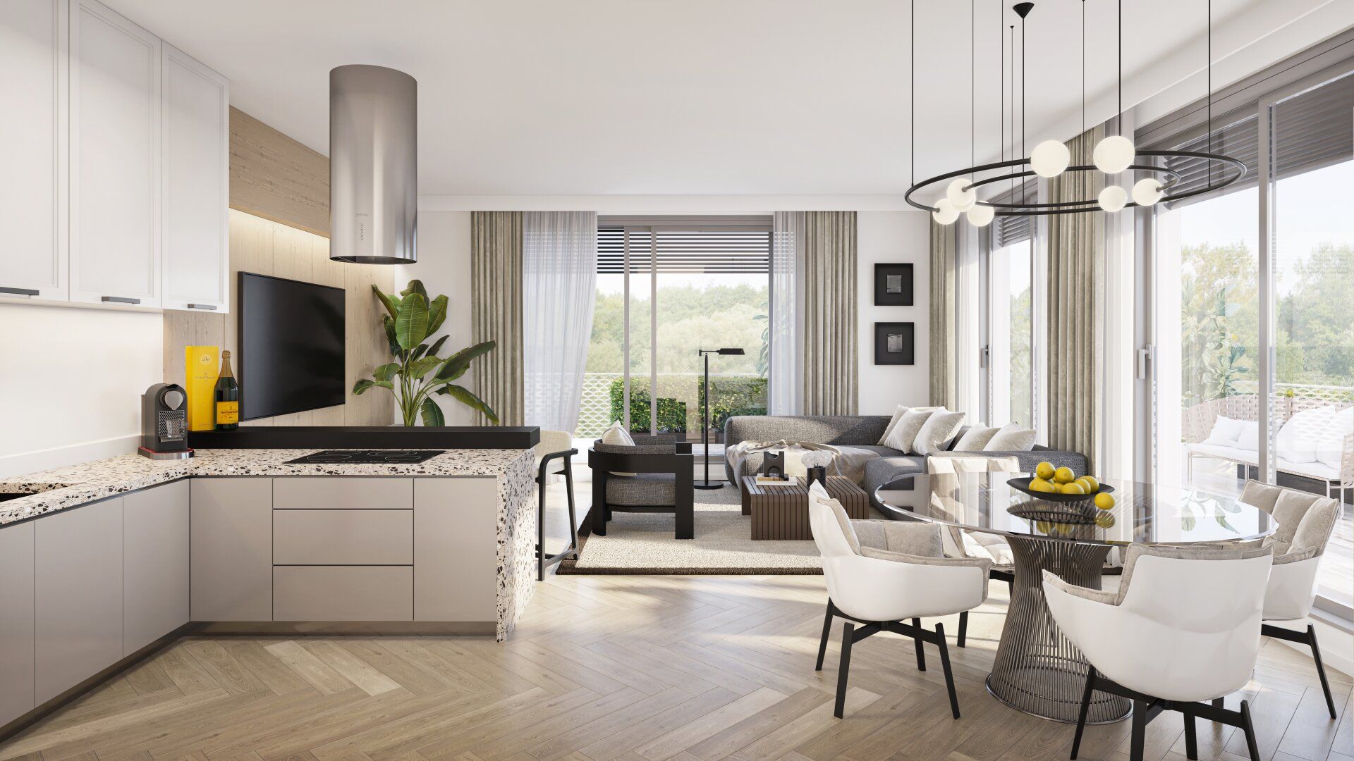 Traumhaftes 5-Zimmer Penthouse mit 2 Terrassen, großem Dachgarten und toller Aussicht - TWIN ESTATES