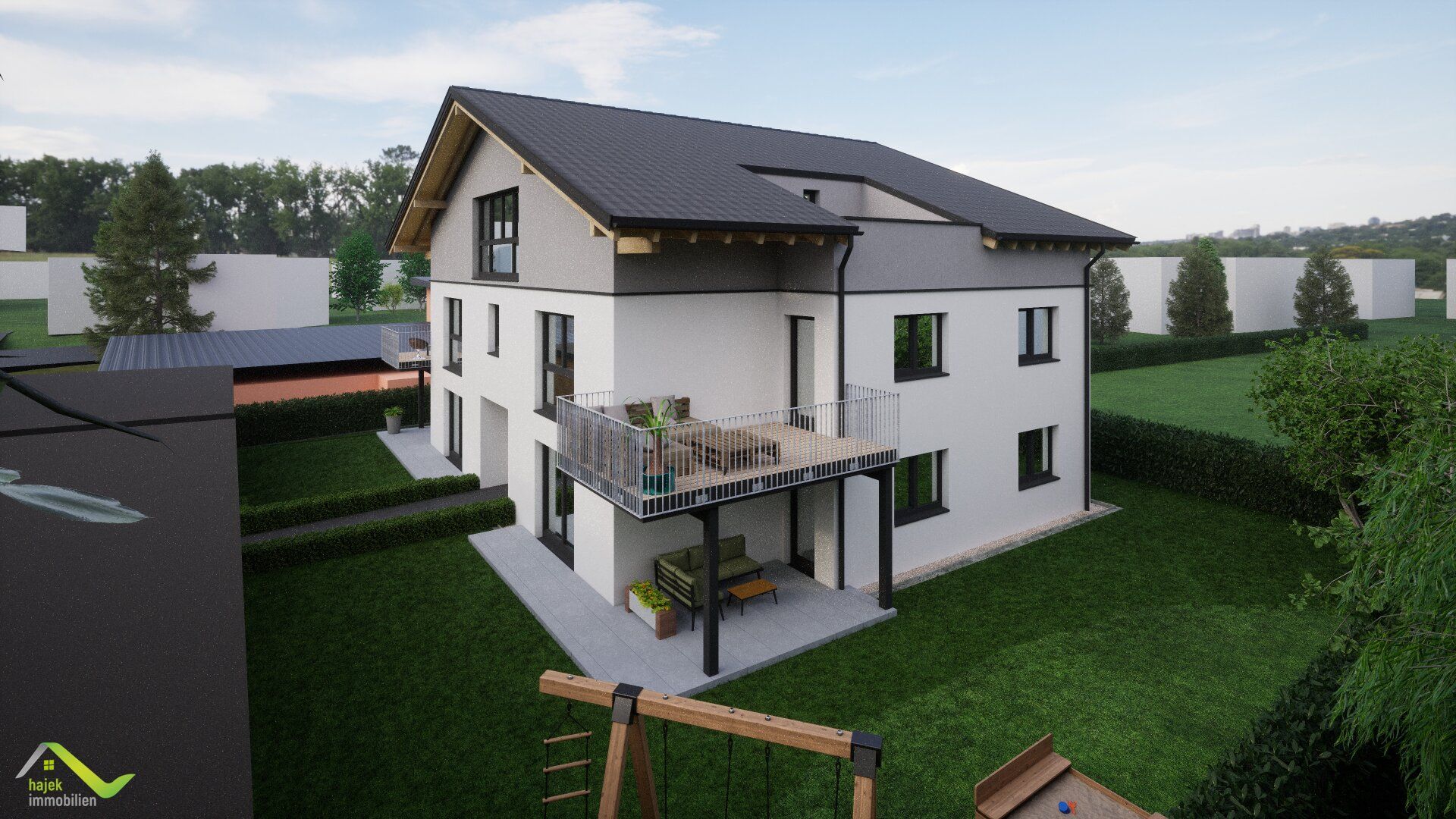Neubau Ried/Tumeltsham-2 Terassenwohnungen im Obergeschoss mit Lift, Doppelcarport, Topausstattung