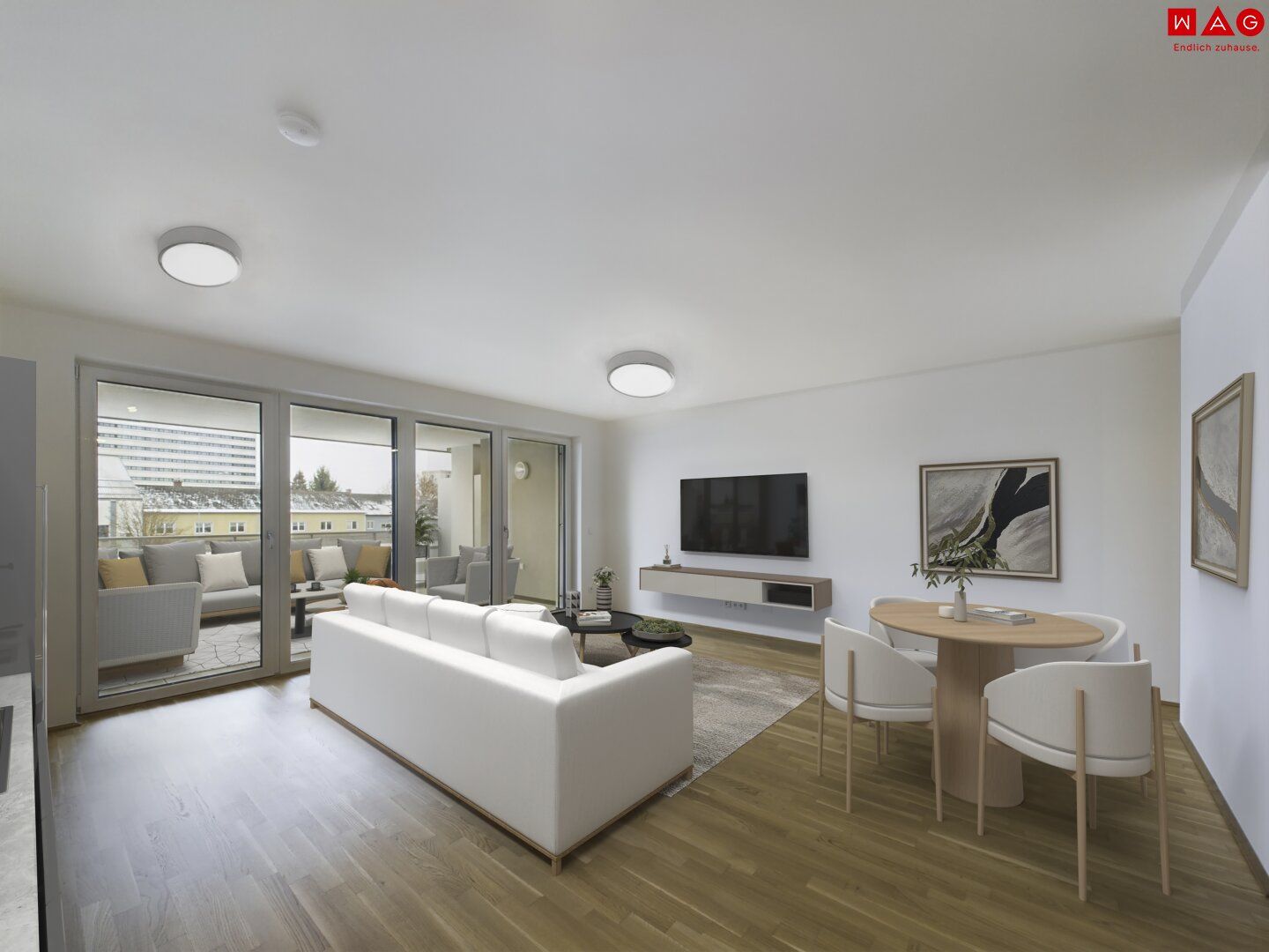 Großzügige 3 Raum - Wohnung mit großer Sonnenloggia, inklusiver modernster Energiegewinnung für höchsten Wohnkomfort