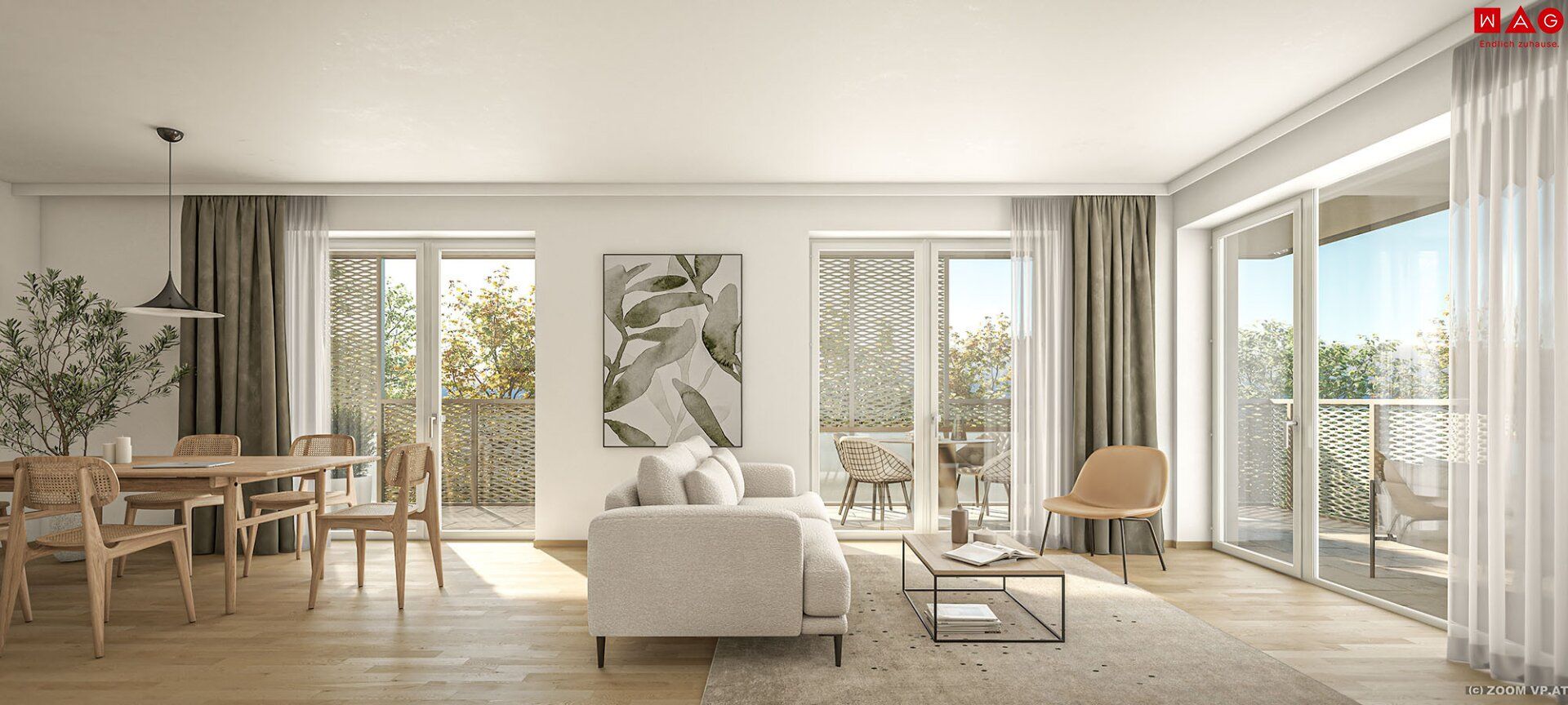 Ruhelage am Bindermichl: Perfekt aufgeteilte 3-Zimmer Wohnung mit 26 m² großem Balkon