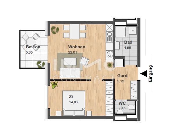 MIETAKTION - ABENDSONNE BIS ZUM SCHLUSS - 2-ZIMMERWOHNUNG MIT TOPAUSSTATTUNG IM NEUEN REININGHAUS