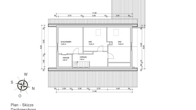 Plan - Skizze - 03 Dachgeschoss