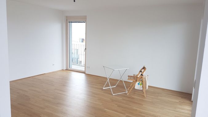 Wohnzimmer ohne Einrichtung (verschiedene Perspektiven)
