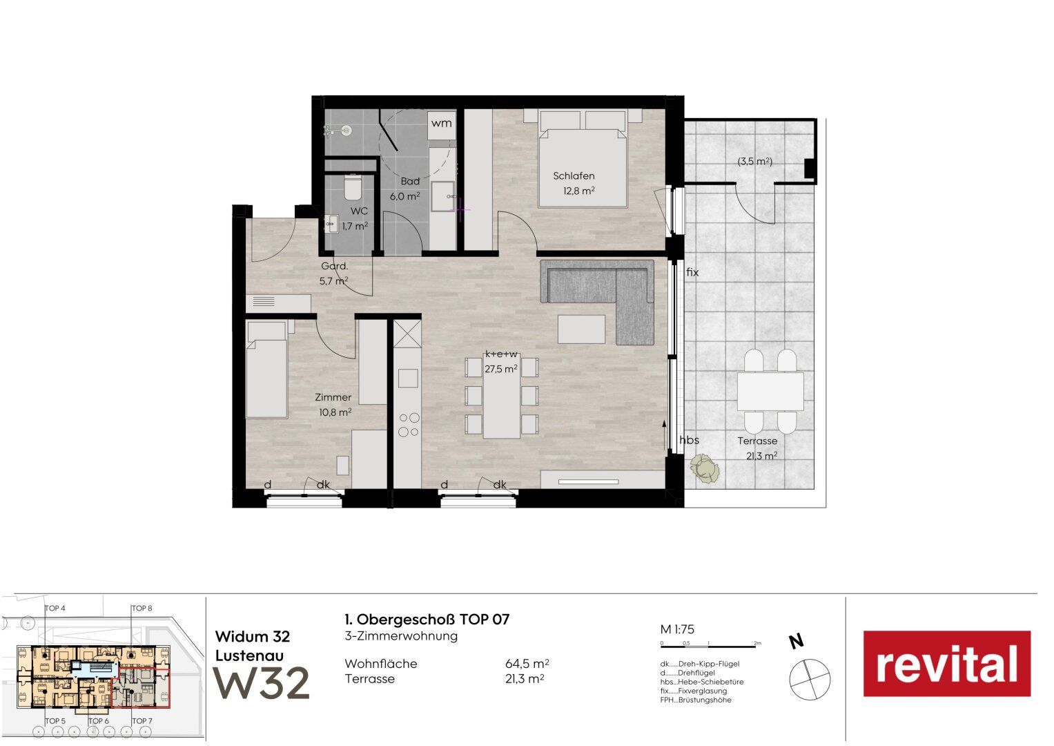 1A-Lage von Lustenau - Ruhige und Zentrale Terrassenwohnung - Top 7 - Jetzt Nebenkosten sparen - Vista 4