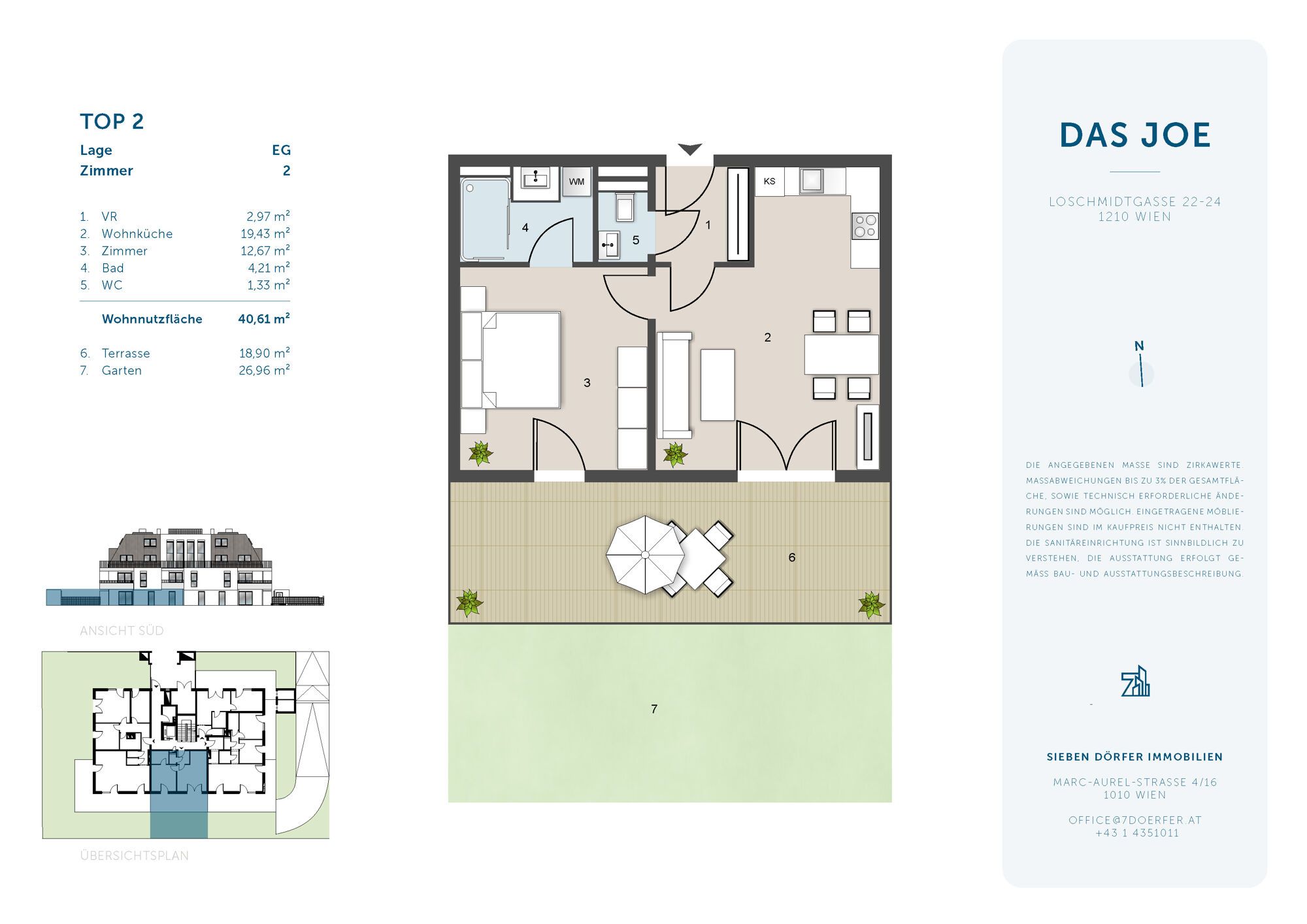2-Zimmer-Gartenwohnung in Floridsdorf - Ansicht 3