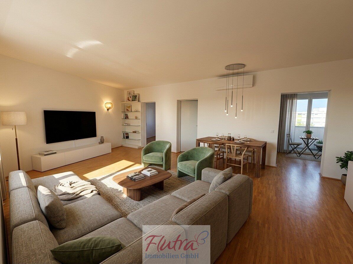 Hochwertige 4-Zimmer Neubauwohnung inkl. verglaster Loggia und TG in Wels/Zentrum!