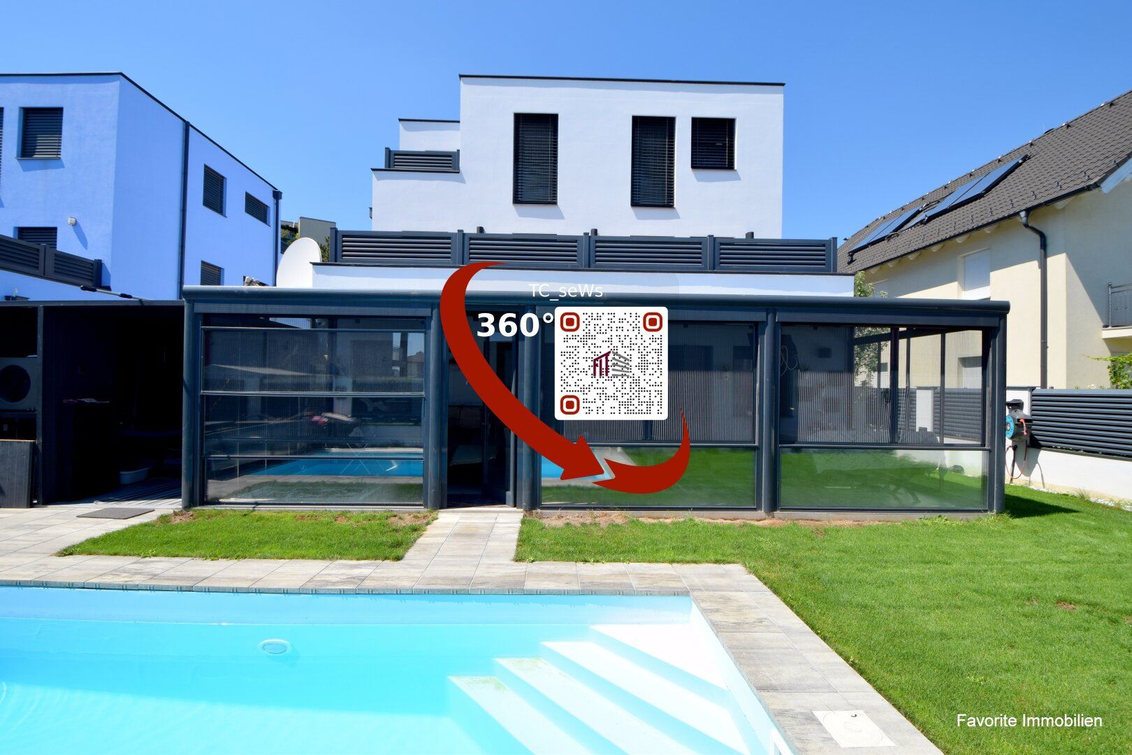 Einfamilienhaus an Stadtgrenze Wien - 5 Zimmer, Wintergarten + Pool