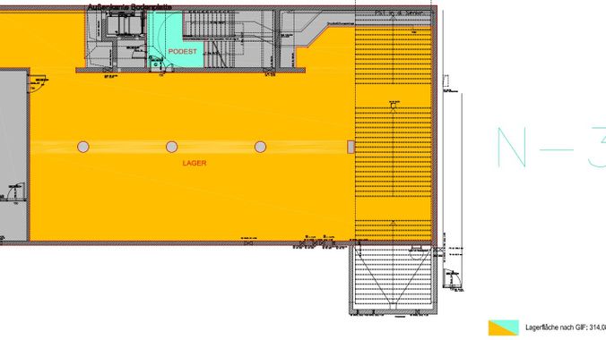 1030 Wien, Thomas-Klestil-Platz 3 N-3 ca. 314,08 m² Lager