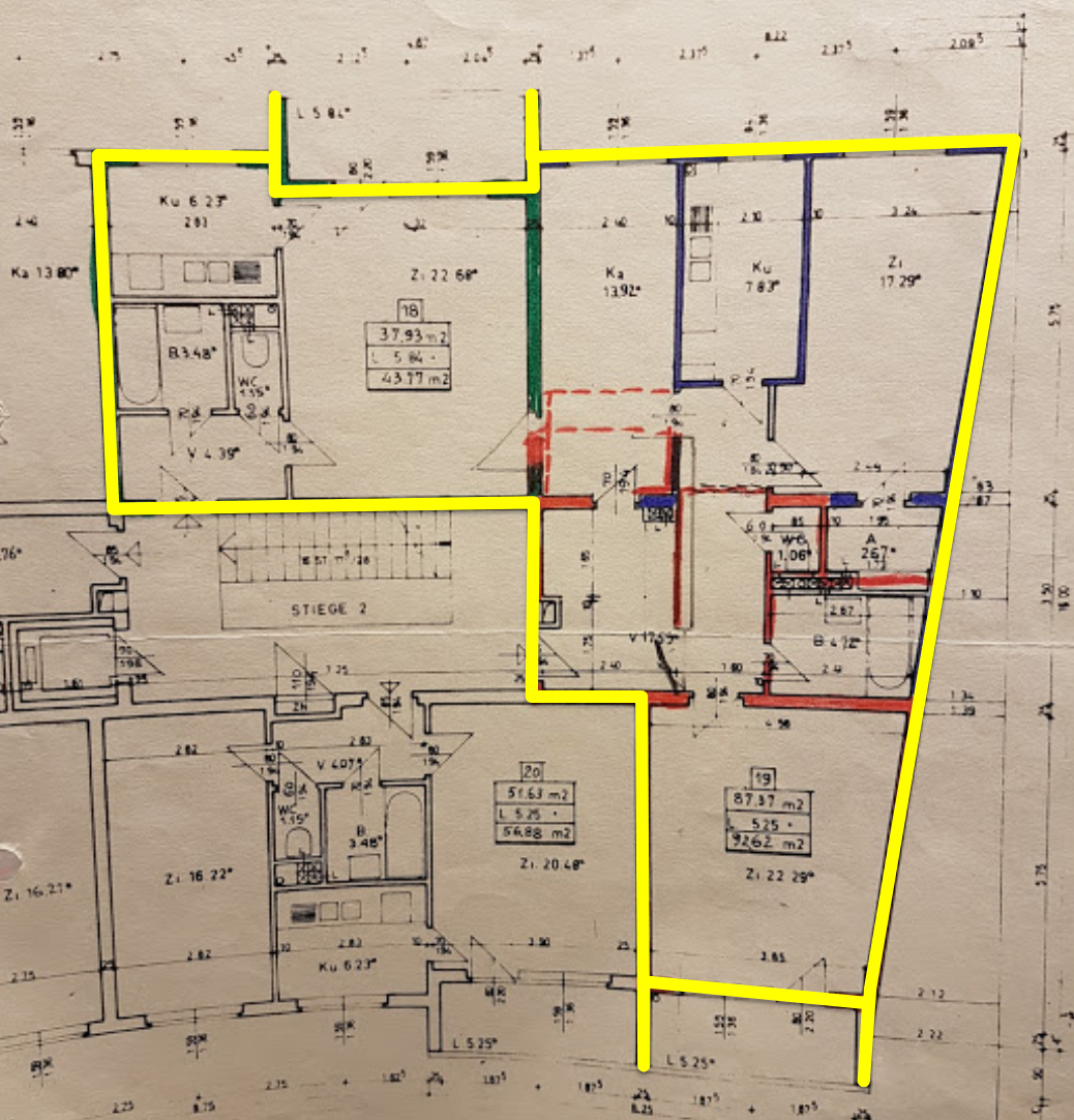 Geräumige 4,5-Zimmer-Wohnung in Grünruhelage in 1040 Wien - provisionsfrei von privat