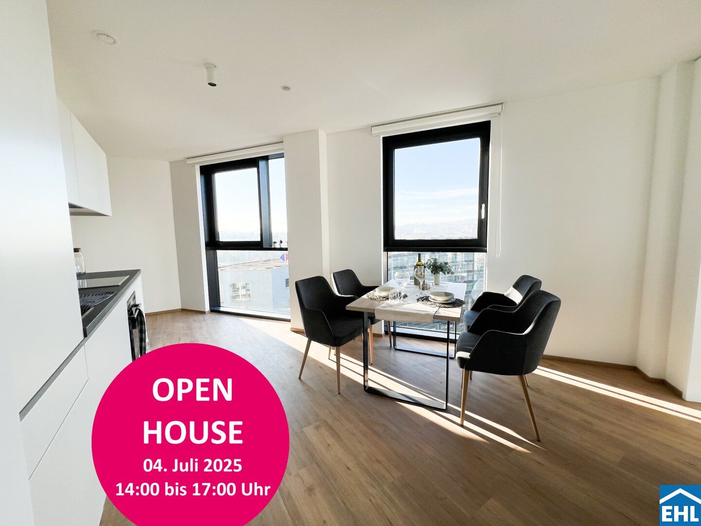 OPEN HOUSE AM FREITAG 04.07 von 14.00 Uhr bis 17.00 Uhr - Bulgariplatz 11 OHNE VORANMELDUNG