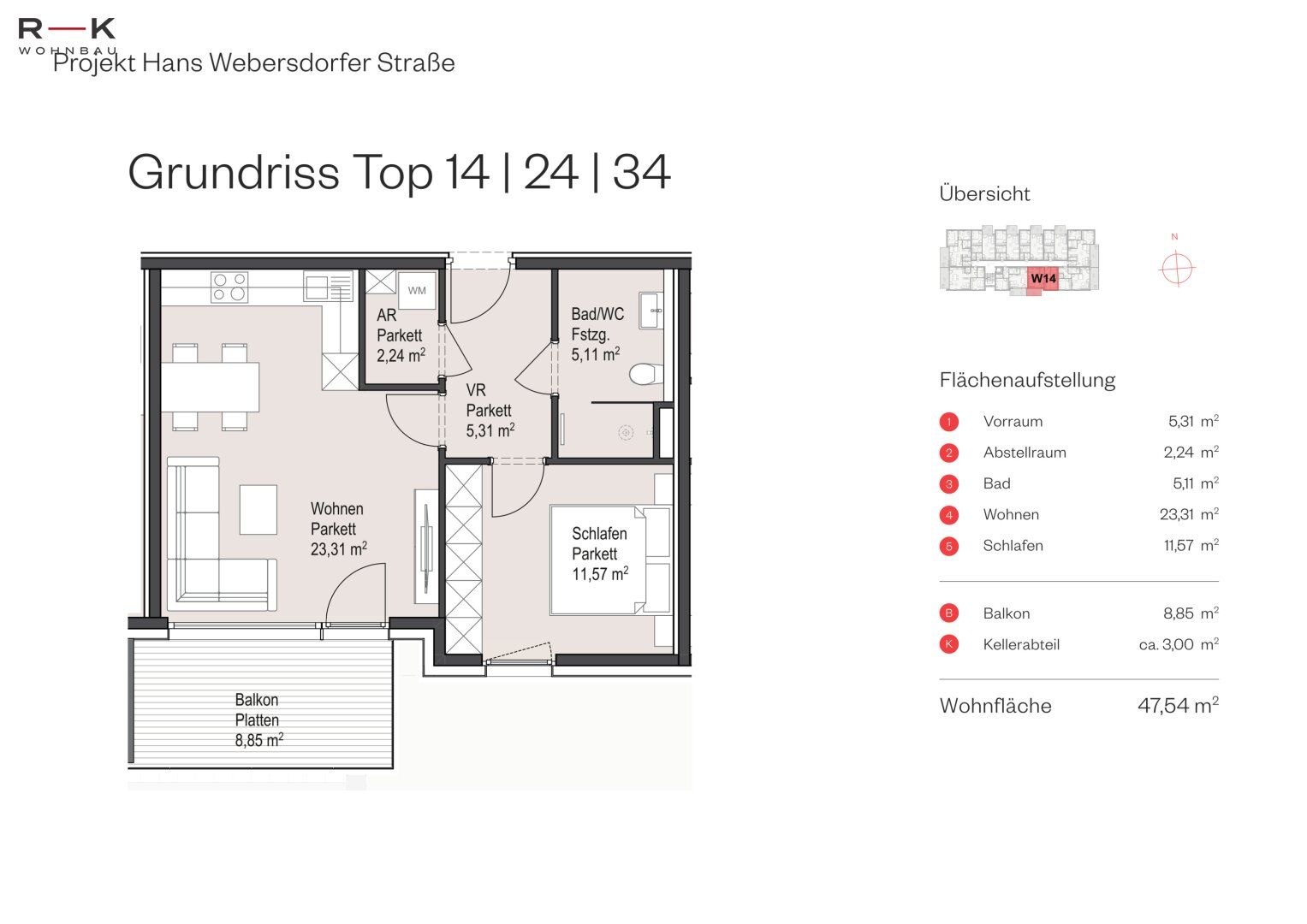 Wohnung – Salzburg, Salzburg-Süd - Ansicht 4