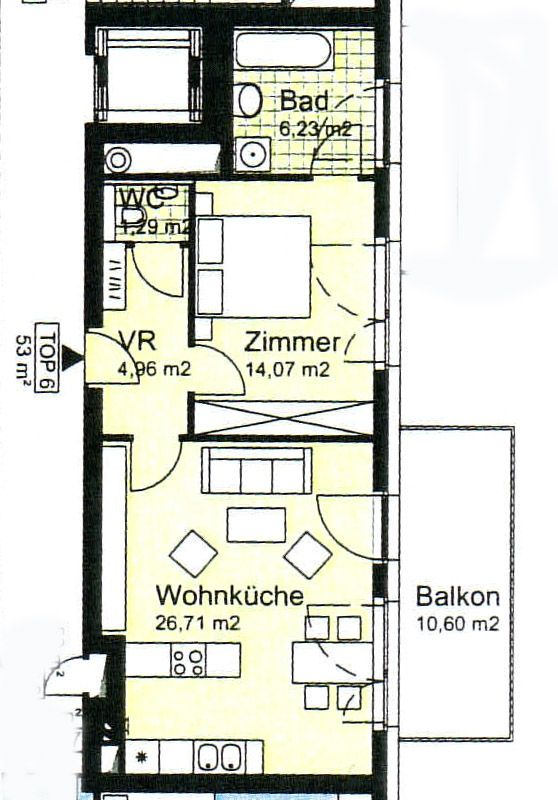 Ruhige 2-Zi. Wohnung mit Lift and Garagenplatz