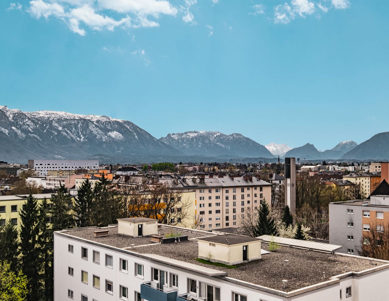 Traumhafte Aussichten über der Stadt Salzburg