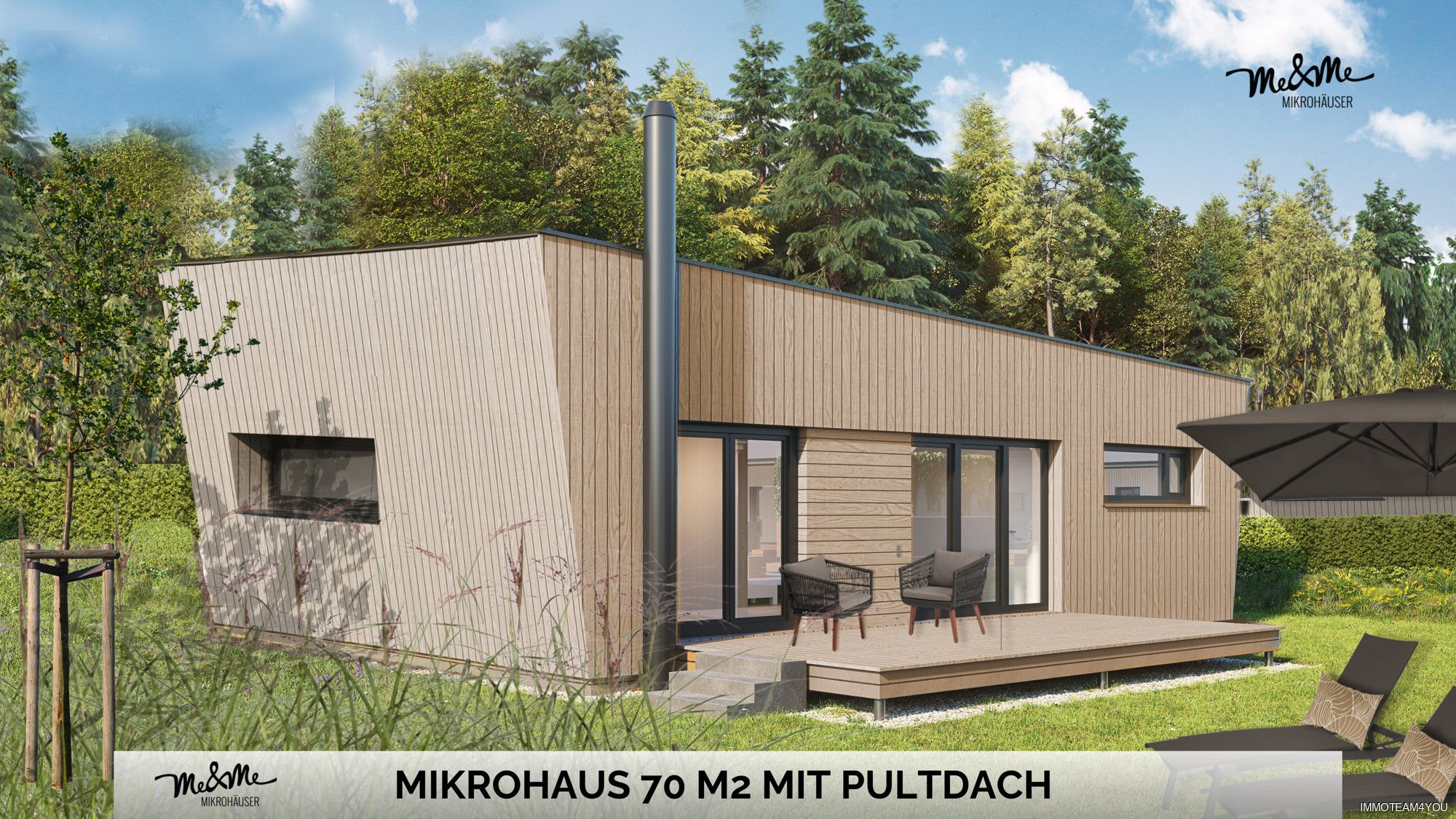 Dein ME & ME Mikrohaus 70 m2 mit 3 Zimmer Weniger ist mehr! Made in Austria!