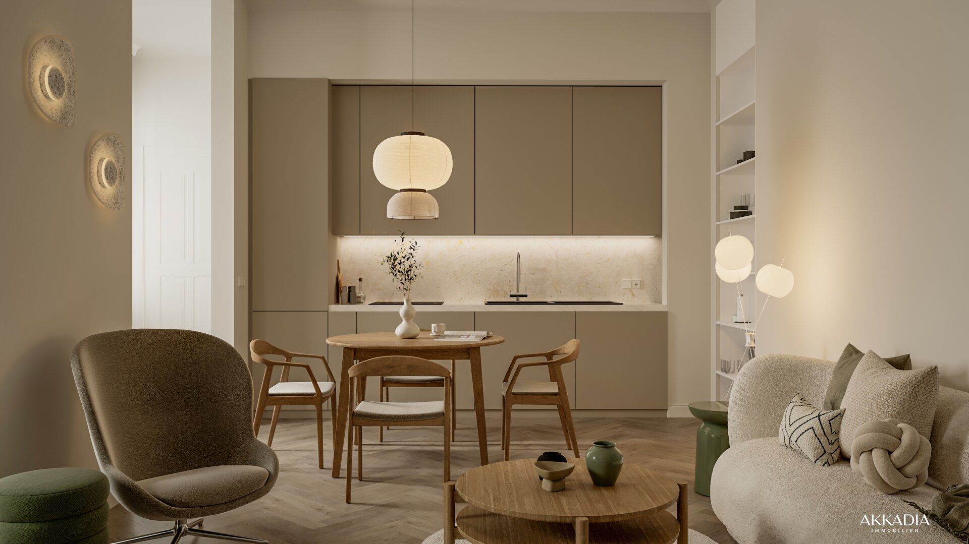 Kleinod mit Stadtgarten | Lichtdurchflutete 3-Zimmer-Wohnung mit 2 Bädern & Balkon