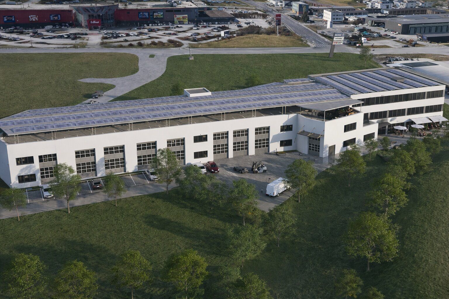 Betriebs-/ Büro-/ Produktion-/ Lagerflächen zwischen ca. 50 - 308 m² Fläche für Start-Ups und Gewerbebetriebe im Grünwallpark Ansfelden zu vermieten (Top 09) - Ansicht 2