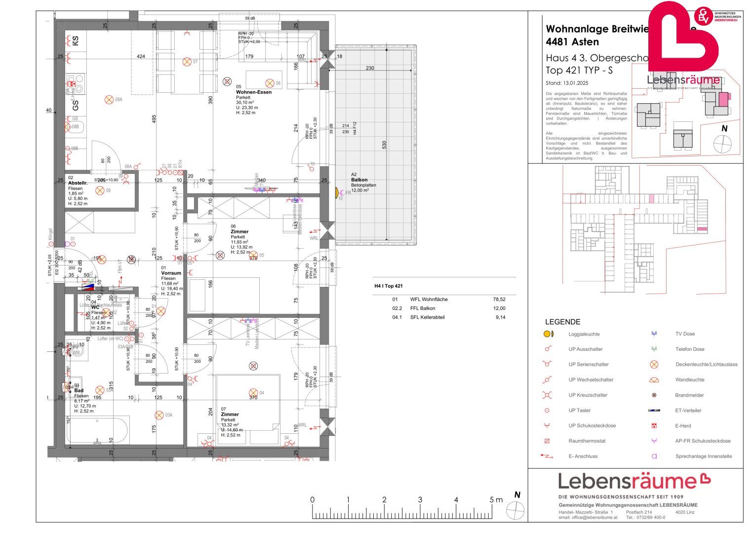 *EIGENTUM* Auf der Breitwies'n Asten - helle 3-Zimmer-Wohnung mit großzügiger Loggia / TOP 4.21