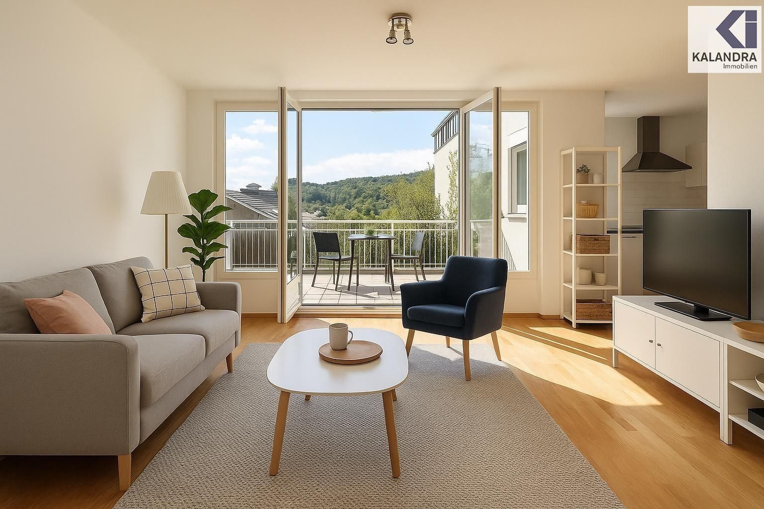 360° TOUR // MÖBLIERTE LUXUS-DACHTERRASSEN-WOHNUNG mit FERNBLICK // FURNISHED LUXURIOUS TERRACE APARTMENT with DISTANT VIEWS