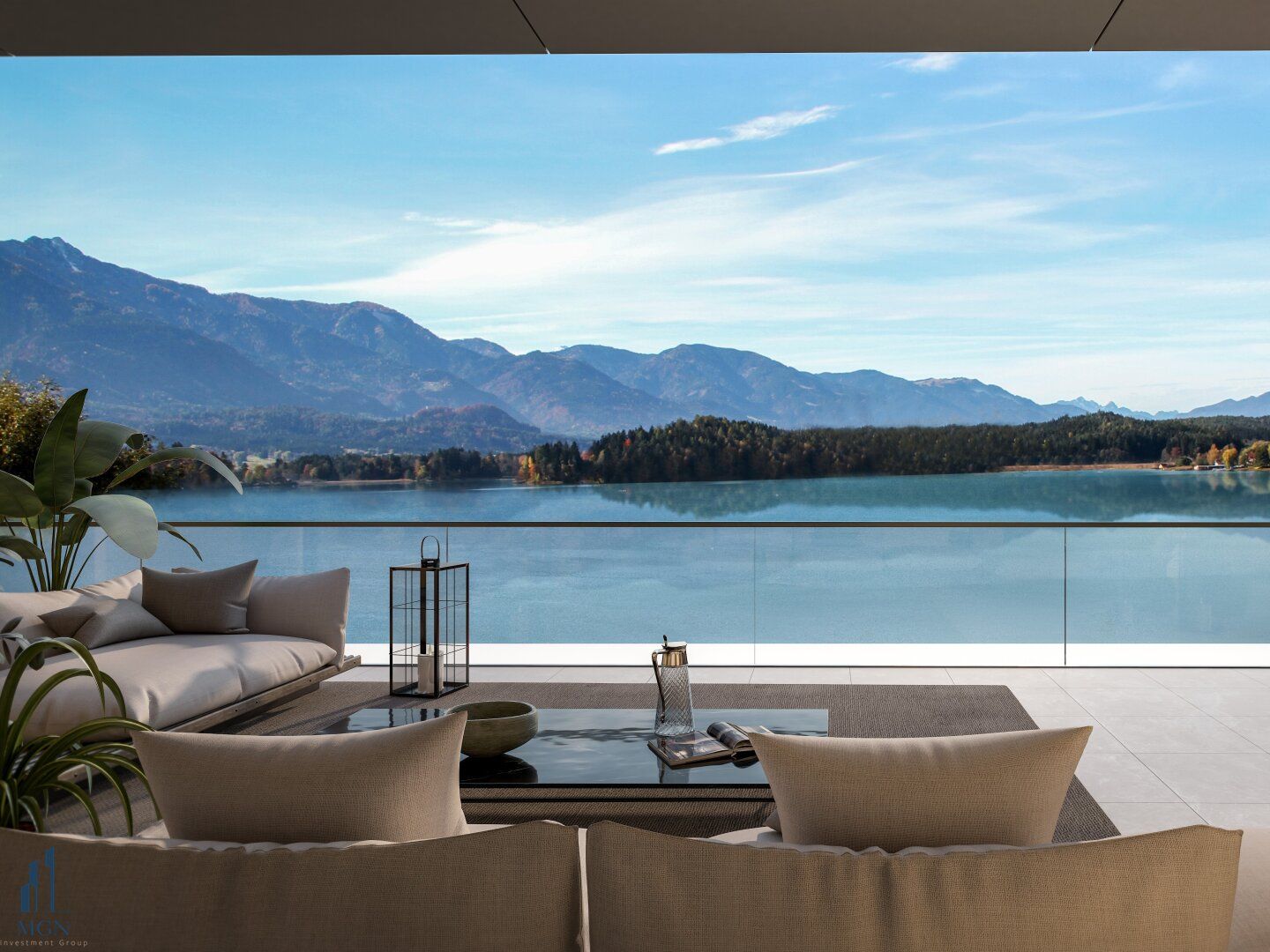 Exklusives Penthouse mit himmlischem See- und Bergpanorama