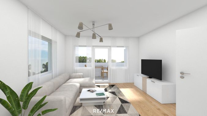 Visualisierung Wohn-Esszimmer Ebene 2