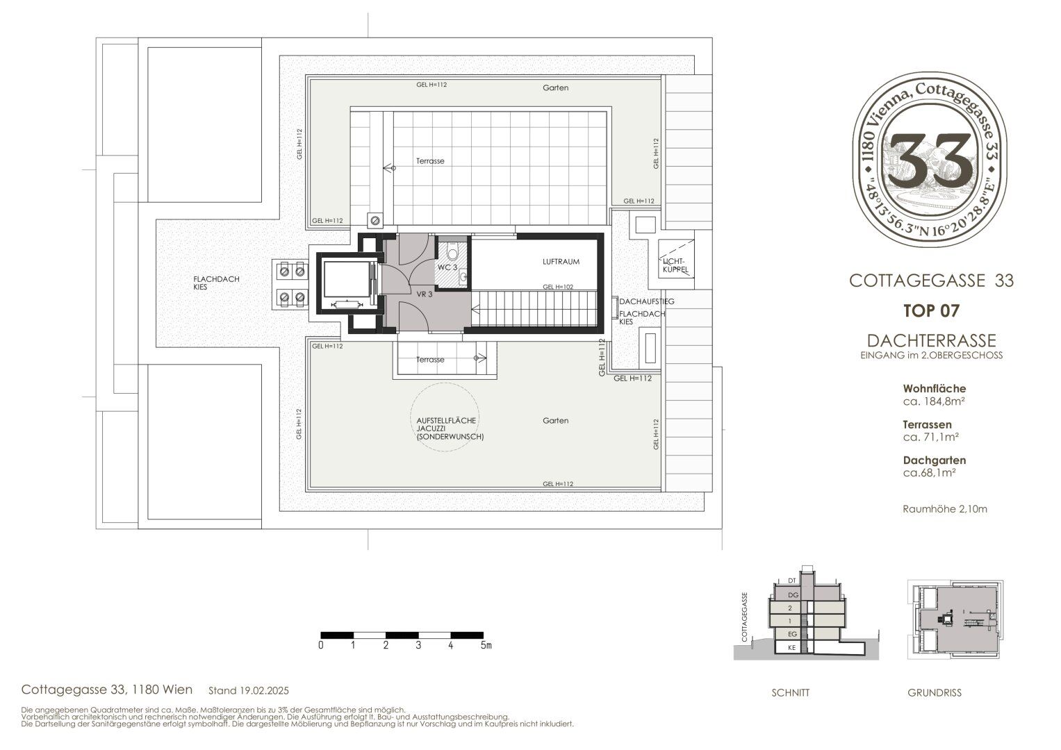 Exklusives Penthouse im Cottageviertel mit Dachgarten und Panoramablick über Wien - Luxus und Privatsphäre in Bestlage - Több
