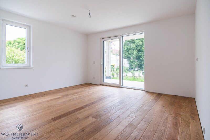 Erstbezug! 2 Zimmer - Gartenwohnung mit Blick!