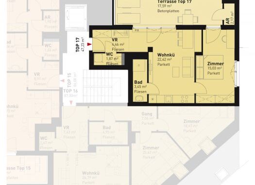 Grundriss: Adalbert-Stifter-Gasse 41-47