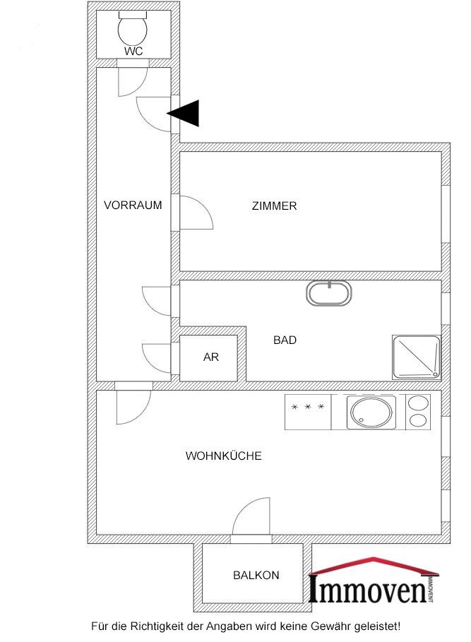 Schöne, sanierte Citywohnung (1 Zimmer) - Nahe dem Esperantoplatz!