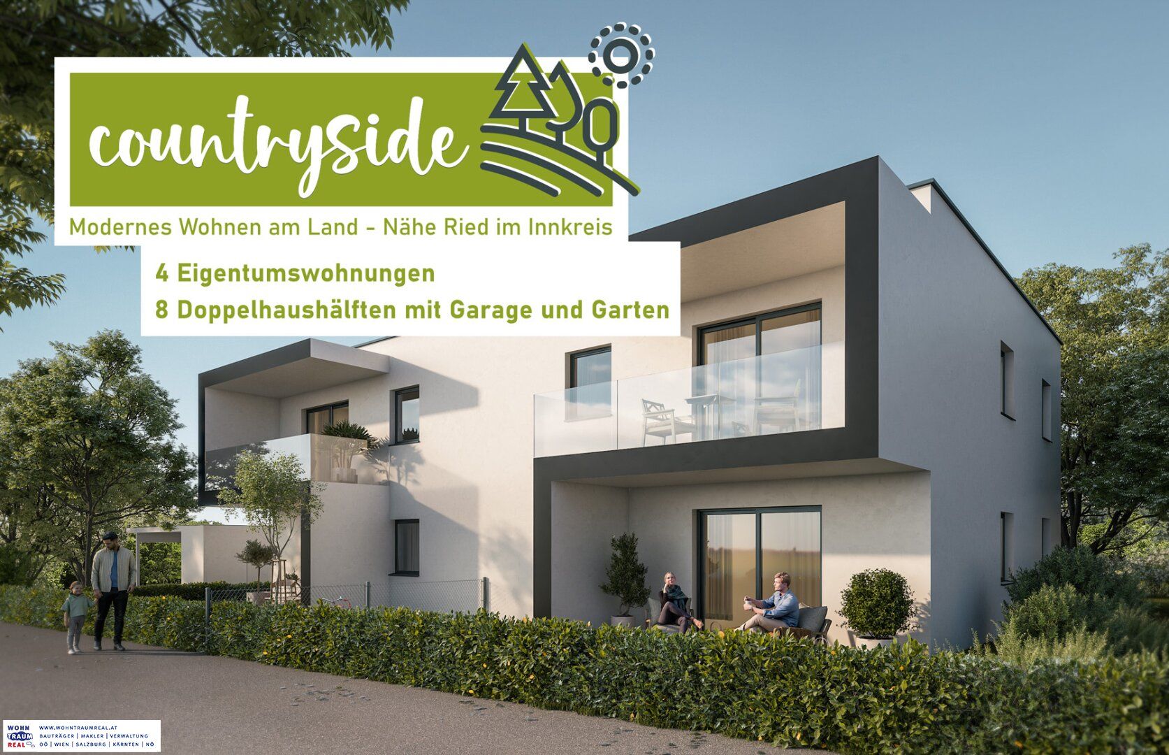 Pram bei Ried/I - attraktive Gartenwohnung (Top II) mit Carport - NEUBAU