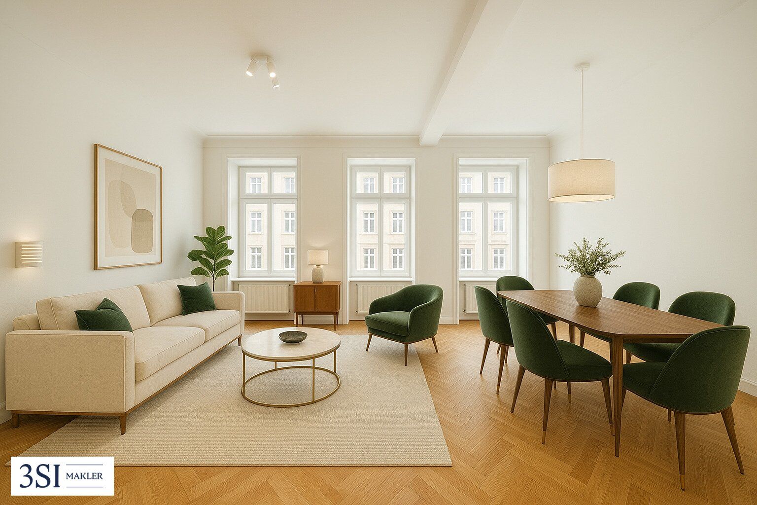 Lichtdurchflutet & luxuriös: Sanierter Altbau-Erstbezug mit Balkon
