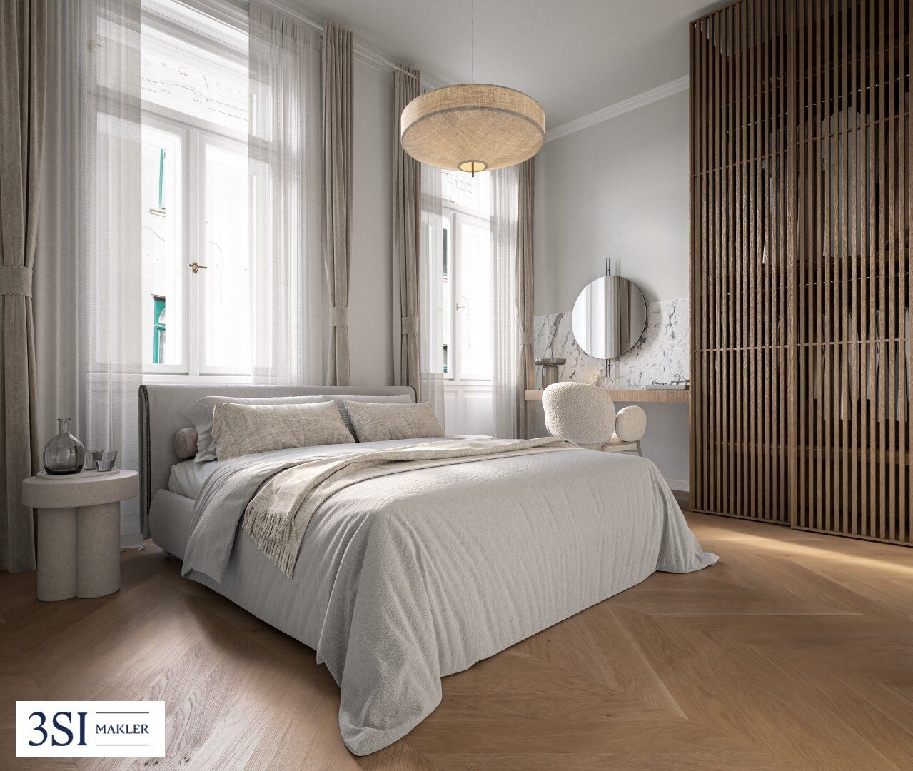 PRUNKSTÜCK: Exklusiver Altbauflair: 3-Zimmer-Wohnung mit Loggia